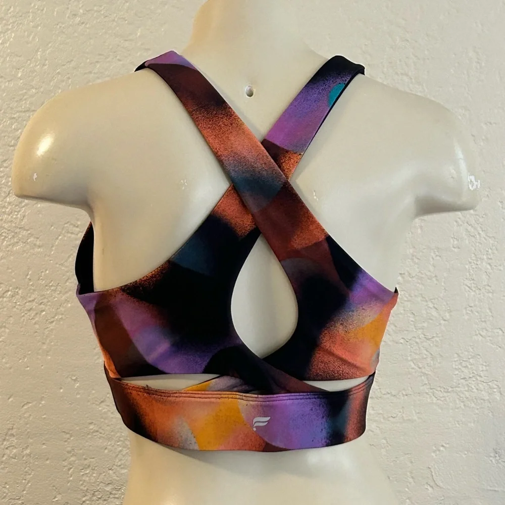 Fabletics No Bounce Sports Bra in Meltdown sz LARGE NWT